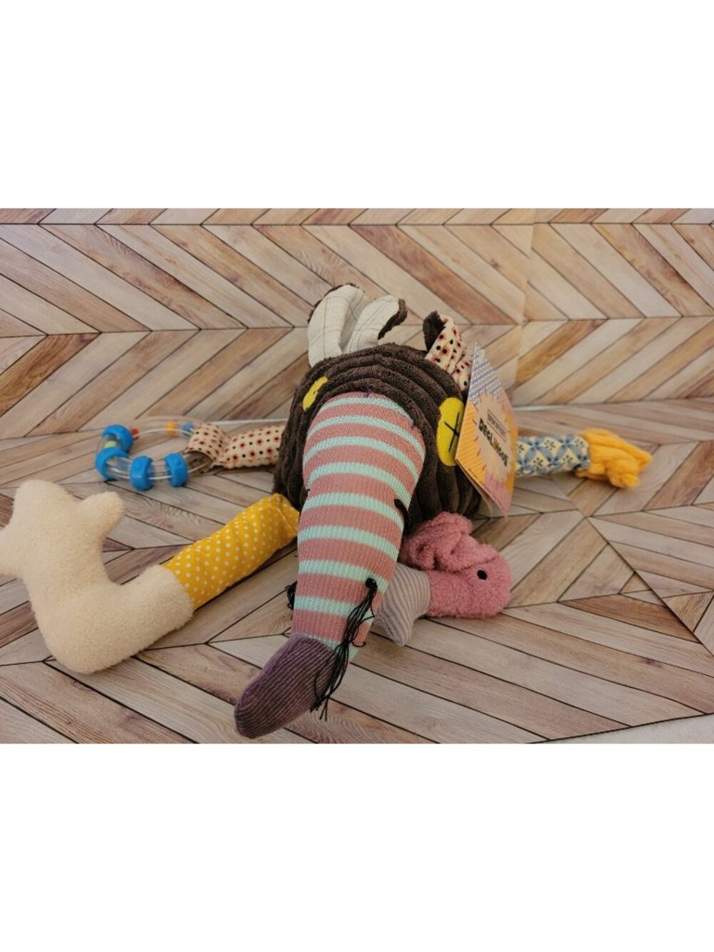 New The Deglingos Discovery Activity Toy Ratos Rat crinkles rattle vibrate